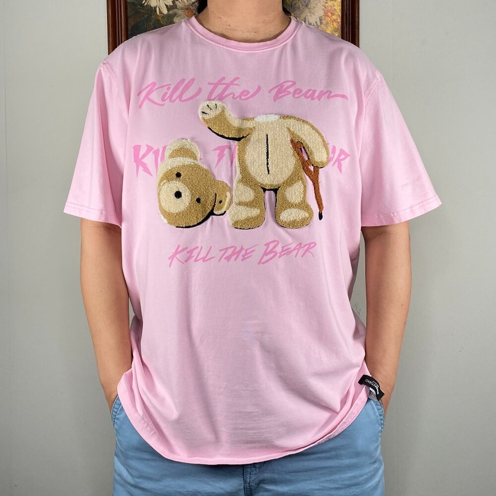 Roku Studio Kill the bear Tee T-Shirt Top Men's 2XL Pink Graphic Casual